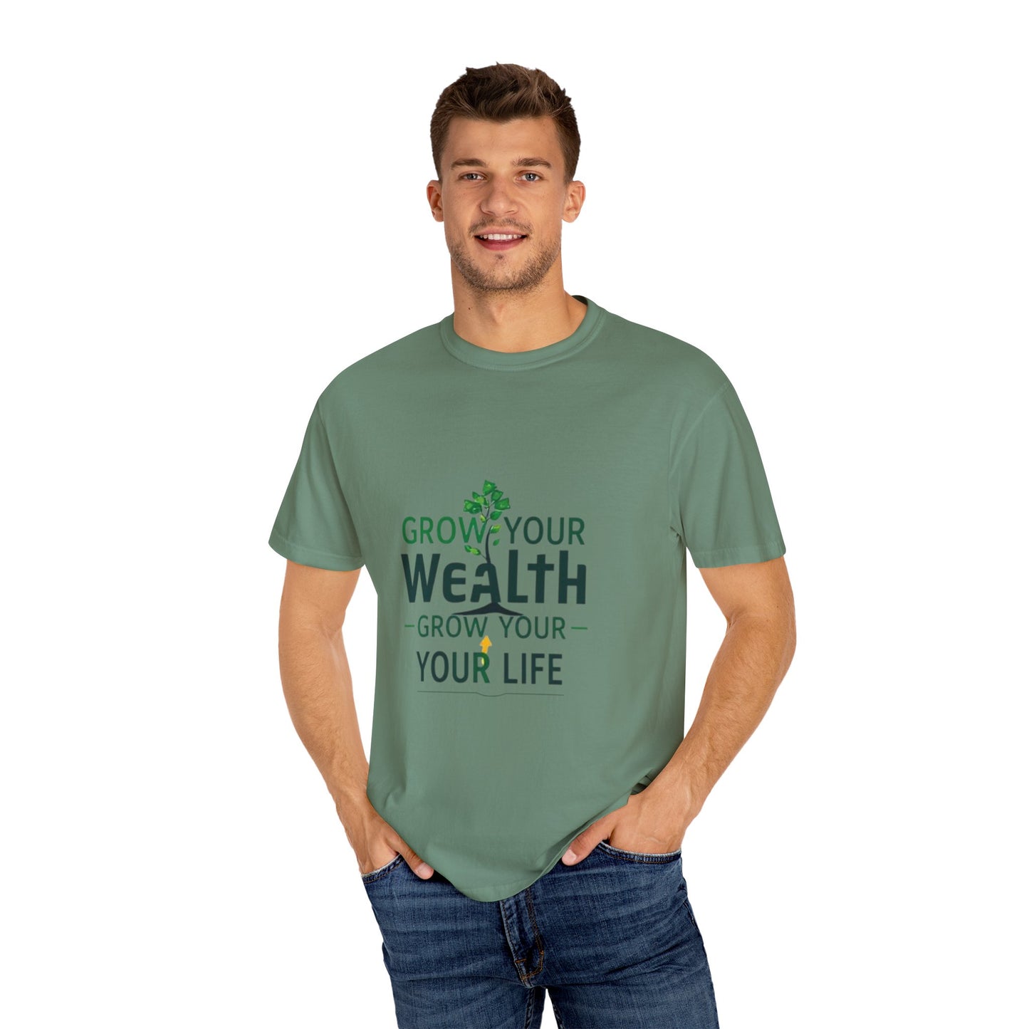 Grow Your Wealth, Grow Your Life T-Shirt - Manifest Financial Abundance & Positive Mindset